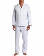 Majestic International Men's Herringbone Long Sleeve Pajama