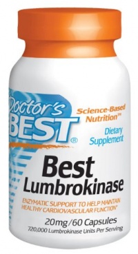 Doctor's Best Lumbrokinase -- 20 mg - 60 Capsules