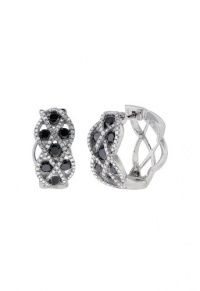 Effy Jewlery Prism Caviar Black and White Diamond Earrings, 1.57 TCW