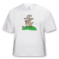 Cartoon Billy Goat - Adult T-Shirt Large