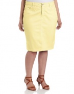 NYDJ Women's Plus-Size Emma Skirt Twill Pastel