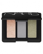 Sophisticated and striking combinations of NARS eyeshadow shades. Worn separately or together, all Trio Eyeshadow shades feature micronized powders that are highly pigmented, long-wearing and crease-resistant. Color glides on smoothly and evenly and blends effortlessly. True color applicationCan be applied dry or with a dampened brush for more intensityMulti-function use for shading, lining and highlighting the eyes 