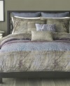 A walk in the woods. Printed and embroidered branches evoke the serenity of a winter forest in Bryan Keith's reversible comforter set. Flip the comforter for a tonal, watercolor design that instantly gives your bed a whole new look. Also features a European sham, decorative pillows and a matching bedskirt to complete this captivating ensemble.