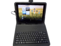 Acer Iconia A200 Leather Case with Built-in USB Keyboard and Kick Stand - Custom Designed By GSAstore. New Shipment Equipped with Snap Button and a TAB on Top. Compatible with Android 4.0 (Ice Cream). (Acer A200 Tablet NOT Included)