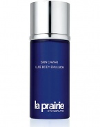 Skin Caviar Luxe Body Emulsion. A luxuriously rich body lotion formulated with caviar extract that drenches the body in an extravagant gift of moisture replacing weak, dull and dry skin with firmed, toned and illuminated skin. Contains La Prairie's exclusive cellular complex that helps stimulate the skin's natural repair process, moisturizing and energizing with nutrients that encourage optimal functioning. Discourages cellulite formation. 6.8 oz. 