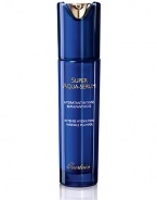 The new Aqua complex in Guerlain's Super Aqua Serum acts as a double protective shield. It reinforces the skin's internal barrier, increasing its reserves of moisture and increasing cellular resistance to time and external factors. It protects against aging and aggressions. Skin is deeply hydrated, re-plumped, smooth, supple and radiant. A legendary, deeply hydrating serum that revitalizes the skin and smoothes out wrinkles. 1.7 oz.