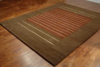 Safavieh Soho Collection SOH310A Handmade Rust and Brown New Zealand Wool Area Rug, 5-Feet by 8-Feet