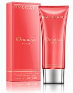 Bvlgari introduces a new, lively, cheerful fragrance inspired by coral, the red gold of the Mediterranean Sea. Omnia Coral is a true gem of the Ocean.  An exclusive formula rich in precious oils and suitable for all skin types. Light yet creamy, it is quickly absorbed, leaving skin soft and silky. The lotion's special polymers and moisturizing agents give a velvety texture, while its precious pigments illuminate the skin, providing an elegant shimmering effect. 3.4 oz.