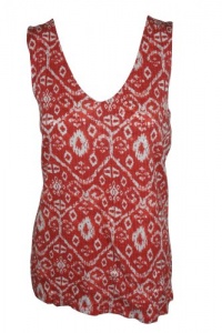 Charter Club Womens Sequins Printed Sleeveless Top