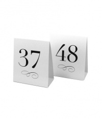 Weddingstar Table Number Tent Style Card, Numbers 37 to 48