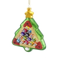 Kurt Adler 4-3/4-Inch Glass Billiards Ornament