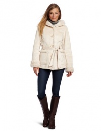 Jones New York Women's Hooded Faux Shearling