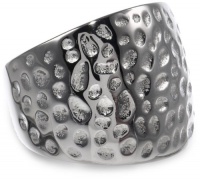 Women's Stainless Steel Hammered Ring