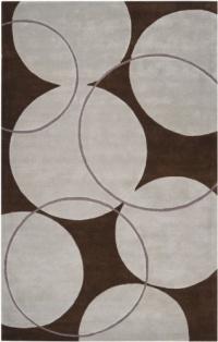 Surya G-5036 Goa Contemporary Area Rug, 5-Feet by 8-Feet, Bone