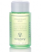 A gentle makeup remover dissolves eye and lip makeup quickly and completely while protecting the fragile, delicate skin of the eyelids and lips. Suitable for sensitive eyes, contact lens wearers and those with delicate skin. Naturally scented with Orange Blossom. Contains wild daisy, cornflower and gardenia. Tests supervised by ophthalmologists and dermatologists. 4.2 oz. 