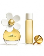 A sparkling floral fragrance that is original and playful, flirtatious with a sweet innocence. For the free-spirited woman who is young at heart, edgy and full of color. The Daisy purse spray is great for travel. The bottle is topped with a single vinyl petal that bends to the touch. Includes: Golden funnel Pure Perfume Daisy Purse Spray bottle, 0.68 oz. Refill, 0.5 oz. 