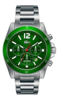 Lacoste Seattle Chronograph Green Dial Stainless Steel Mens Watch 2010640