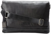 Frye James Veg Cut Leather DB106 Messenger Bag,Black,One Size