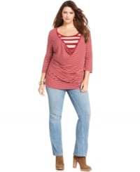 Complete your casual looks with Levi's bootcut plus size jeans, featuring a light wash.