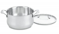 Cuisinart 444-24 Contour Stainless 6-Quart Saucepot with Glass Cover