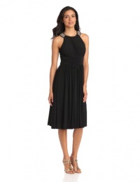 Jessica Howard Women's Beaded Strap Ruched Waist Dress