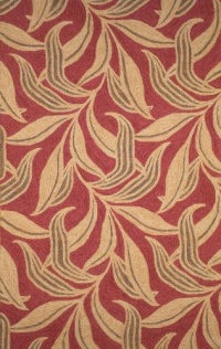 Liora Manne Ravella Leaf Rug, 42-Inch by 66-Inch, Red