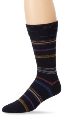 HUGO BOSS Men's Multicolored Strip Dress Sock