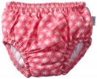 i play. Baby-girls Infant Ultimate Ruffle Swim Diaper, Hot Pink Geo Aster, 3T (3 yrs)