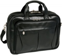 McKleinUSA PEARSON 84565 Black Expandable Double Compartment Briefcase