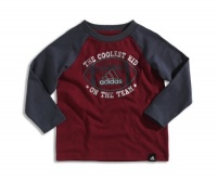 adidas Baby-Boys Infant Itb Cool Kid Raglan Tee, Red, 3 Months