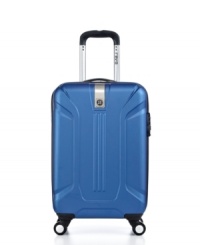 Eight, just great! Set on eight 360º spinner wheels, this dependable suitcase is ready to roll at every corner, twist and turn. Absorbing impact and protecting your belongings in divided interior compartments, the hardside construction is the perfect travel choice and expands 2 for extra packing capacity.