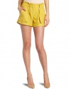 BCBGMAXAZRIA Women's Addison High Waisted Cargo Short, Bamboo, Small