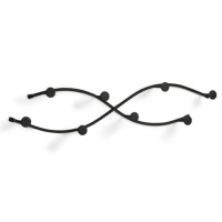 Spectrum 65210 Sweep Double 8-Hook Coat Rack, Black