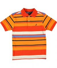 Nautica Sportswear Kids Boys 2-7 Short Sleeve Striped Polo