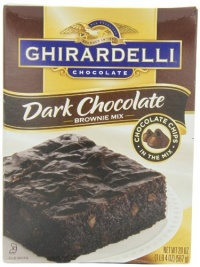 Ghirardelli Dark Chocolate Brownie Mix, 20-Ounce Boxes (Pack of 4)