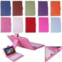 HDE® Hard Cover Case with Keyboard for 7 Tablet - Pink