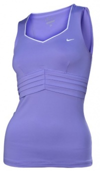 Nike Women's Dri-Fit Statement Pleated Tennis Tank Top Purple