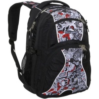 High Sierra Swerve Backpack (19 x 13 x 7.75-Inch, Black/White Print)