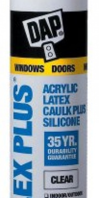 Dap 18401 Crystal Clear Alex Plus Acrylic Latex Caulk Plus Silicone 10.1-Ounce