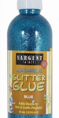 Sargent Art 22-1950 8-Ounce Glitter Glue, Blue