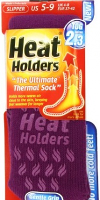 Heat Holders Ladies Slipper Heat Holders, Violet, US Shoe Size 5-9, 1-Pair