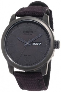 Citizen Men's BM8475-00F  Black Canvas Strap Eco Drive Watch