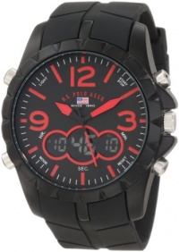 U.S. Polo Assn. Men's US9236 Black Analog Digital Strap Watch