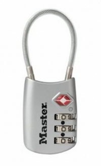 Master Lock 4688DSLV TSA Accepted Cable Luggage Lock, Silver