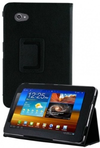 HHI Samsung Galaxy Tab 7.0 Plus P6200 Case UrbanFlip Series with Viewing Stand - Black (Also Fits Galaxy Tab 2 7.0)(Package include a HandHelditems Sketch Stylus Pen)