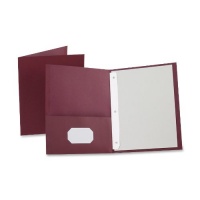 Oxford Twin Pocket Folder With Fastener, 25 Box, Letter, Burgundy   57757