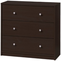 Tvilum Portland 3-Drawer Dresser, Espresso