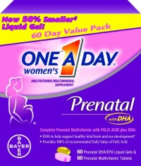 One A Day Women's Prenatal Vitamins, Twin Pack, 120 Count