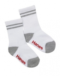 Hanes Toddler Boys Non-Skid Crew Socks 6 pack # 26/6