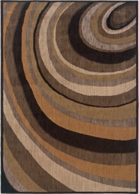 Sphinx Palermo Area Rug 2674B Gold Rings Stripes 6' 7 x 9' 9 Rectangle